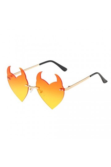 Dorjuli Lunettes de soleil pour femme - Lunettes de soleil classiques sans monture - Style hippie - Couleurs - Lunettes de so