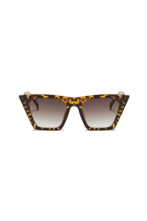 Huicai Femmes Vintage Retro Cat Eye lunettes de soleil en plastique cadre ovale lentille Style