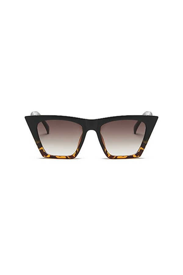 Huicai Femmes Vintage Retro Cat Eye lunettes de soleil en plastique cadre ovale lentille Style
