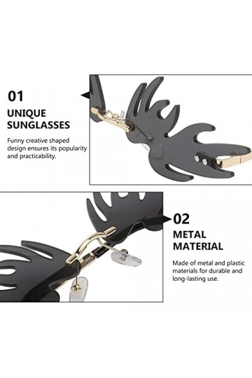 1 Pc Lunettes De Soleil Sans Monture Lunettes De Soleil Tendance Pour Femmes Lunettes Vintage En Forme De Feu Lunettes De Sol