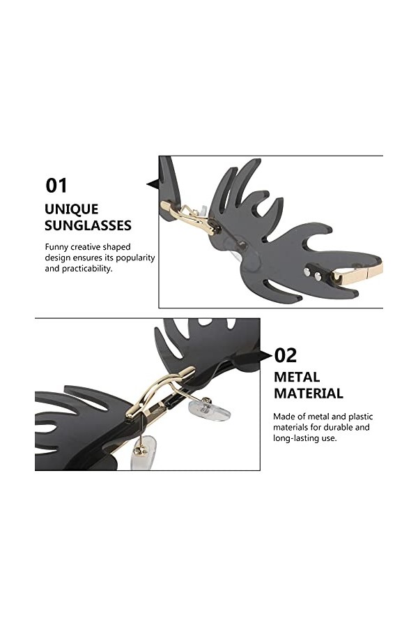 1 Pc Lunettes De Soleil Sans Monture Lunettes De Soleil Tendance Pour Femmes Lunettes Vintage En Forme De Feu Lunettes De Sol