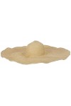 Dremokay Chapeau de plage surdimensionné à large bord pour femme - Grand chapeau de paille - Protection UV - Pliable - Pare-s