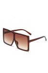 YIERJIU Lunettes Tendance Lunettes de Soleil dégradées surdimensionnées Femme Marque Designer Lunettes de Soleil dégradées Fe