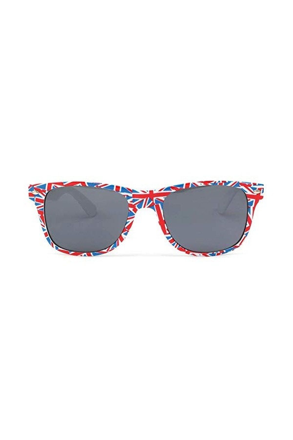 Eye Wear Lunette de soleil drapeau Angleterre UK - Taille: Taille unique - Couleur: Rouge - Homme