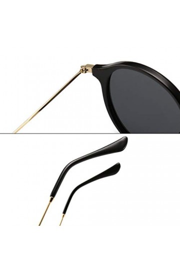 TSBB Retro Round Metal Frame Lunettes de Soleil Portable Hommes Femmes Lunettes de Soleil polarisées Unisexe
