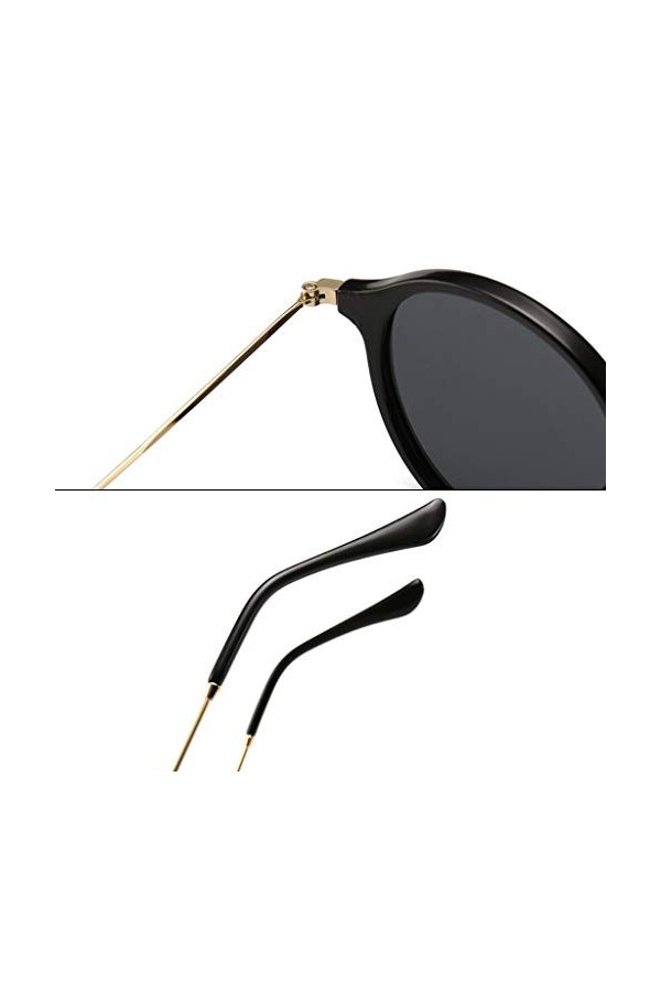 TSBB Retro Round Metal Frame Lunettes de Soleil Portable Hommes Femmes Lunettes de Soleil polarisées Unisexe