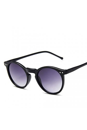 YAYADI des Lunettes De Soleil Femme,Double Sable Vintage Ronds Gris Femmes/Hommes Lunettes De Soleil Lunettes De LObjectif D