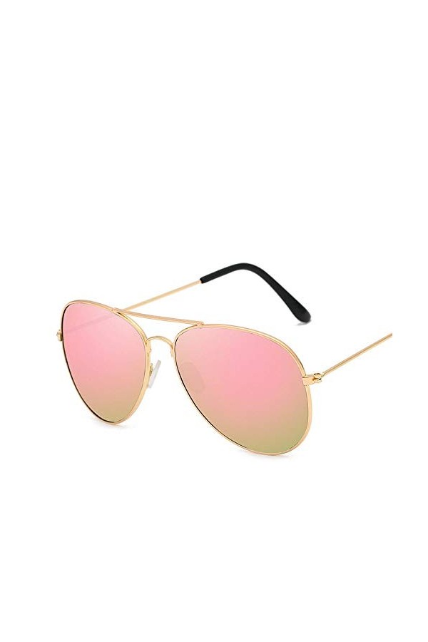 YAYADI des Lunettes De Soleil Femme,Or Rose Lunettes De Soleil Lunettes De Soleil Rétro Hommes pour Hommes/Femmes Hommes Lune