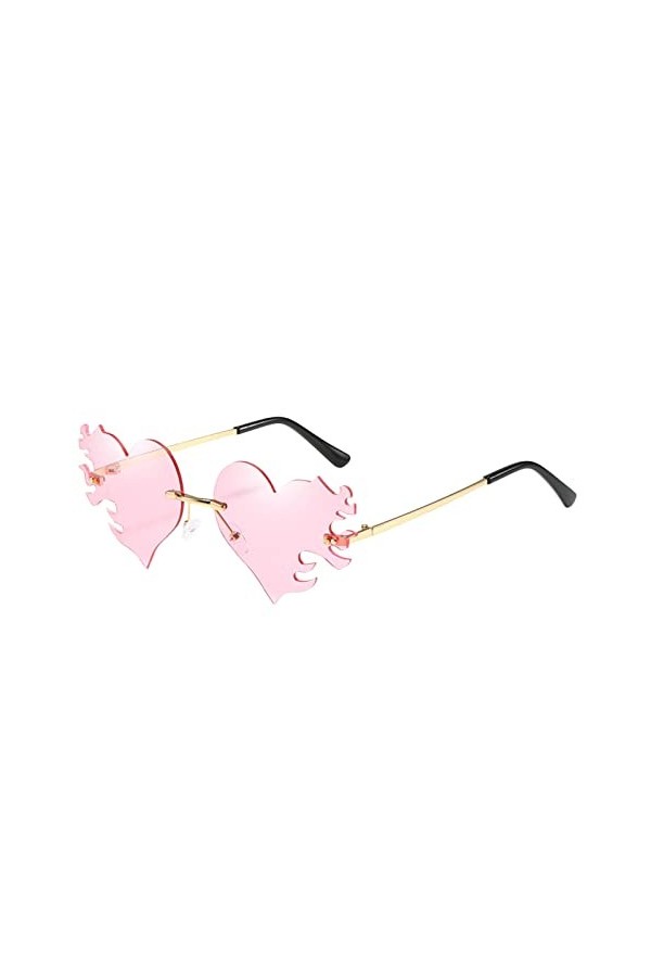 Clicitina LjS433 Lunettes de soleil pour homme et femme Style européen et américain Motif océan coloré, Rose, Taille unique