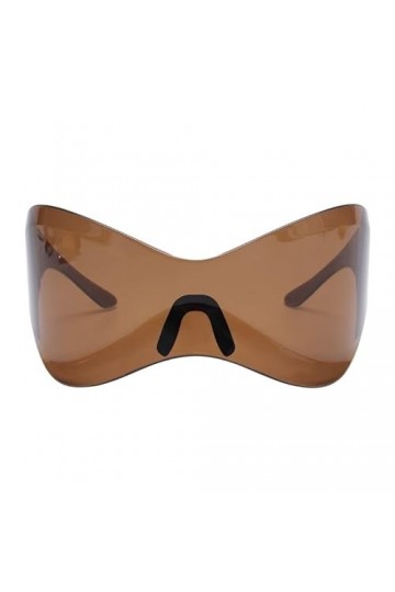 WuLi77 Lunettes de soleil futuristes pour homme et femme - Protection UV400 - Sans monture - Lunettes futuristes surdimension