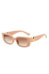 lamphle Lunettes de soleil pour femme - Monture carrée - Protection solaire - Pour femme - Rose doré
