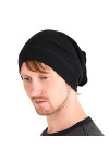 CHARM Bio Coton Bonnet Beanie - Bouffant Chapeau Chimio Homme & Femme Gris Clair