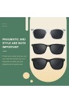 OJIRRU Lunettes de Soleil Homme Polarisées Lunette de Soleil Carrée 3 Paires Retro Lunettes Femme Homme Classique Protection