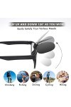 Hifot Clip Solaire 2 pièce, Clip Lunettes de Soleil Polarisées, surlunettes de Soleil pour Hommes Femmes pour la Conduite et 