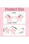 Lot de 3 paires de lunettes de soleil en forme détoile sans monture,Lunettes fantaisie funky pour fête dété, plage, fête, N