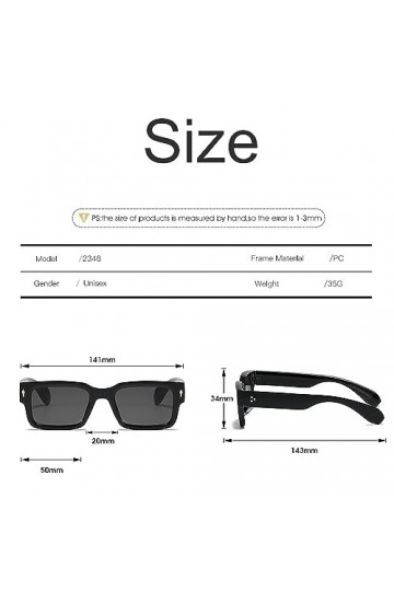 Manqyi 2 Paires Lunette de Soleil pour Femme, Lunettes de Soleil Carrées Vintage, Filles Mode Rétro Lunettes Carrées, Hommes 