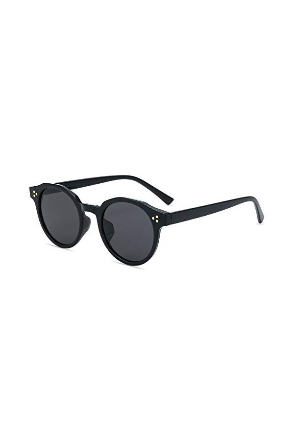 Firmoo Lunettes de Soleil Polarisées Classique Ronde Rétro Surdimensionné UV-Protection Homme Femme