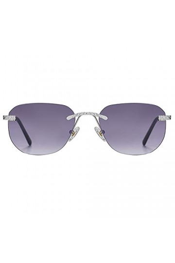 H HELMUT JUST Lunette de Soleil pour Femme Homme Rectangulaire Petit avec Verres Vintage Anti UVA UVB