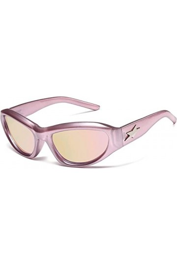 Wrap-around mode femmes lunettes de soleil réseau esthétique lunettes hommes tendance futuriste ovale lunettes de soleil Y2K 