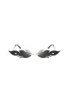 TOYANDONA 1Pc Mode feu flamme lunettes de soleil sans monture vague lunettes de soleil métal sans cadre lunettes nouveauté te
