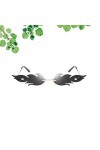 TOYANDONA 1Pc Mode feu flamme lunettes de soleil sans monture vague lunettes de soleil métal sans cadre lunettes nouveauté te