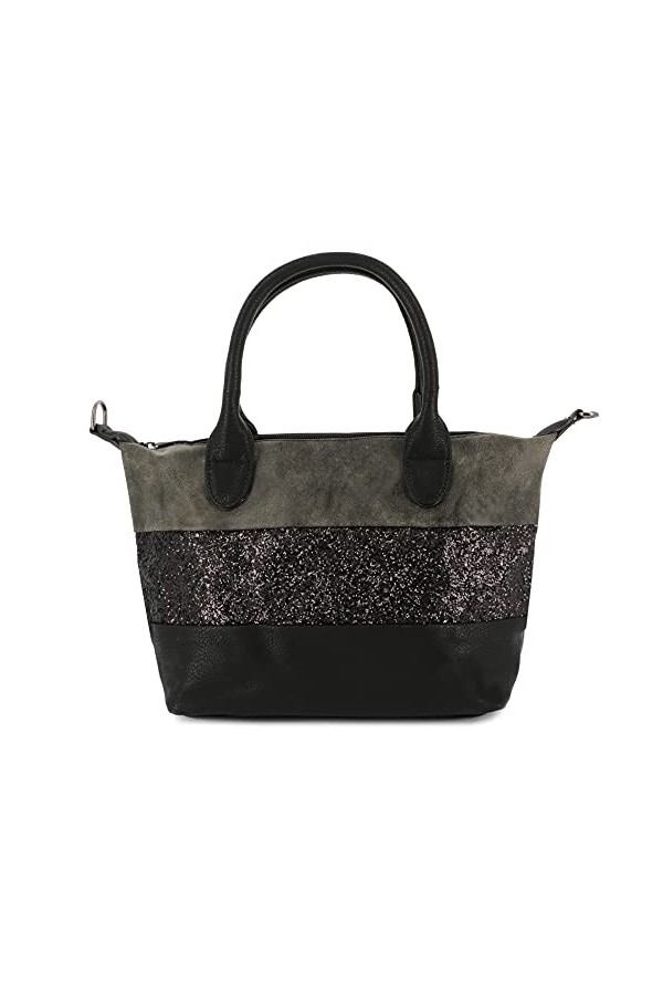 Sac à Main Femmes Paillette - Sac Bandoulière Porté Epaule Multicolore Rayures - Sac Ville Fourre-tout Shopping 2 Anse Strass