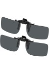 Hifot Clip Solaire 2 pièce, Clip Lunettes de Soleil Polarisées, surlunettes de Soleil pour Hommes Femmes pour la Conduite et 