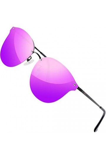 ATTCL Lunettes de soleil polarisées pour femme - Protection UV400 - Cadre vintage ultra léger - Violet - M