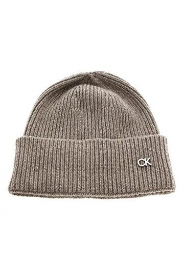 Calvin Klein RE-Lock Beanie Autre Chapeau, Café au Lait, Taille Unique Femme