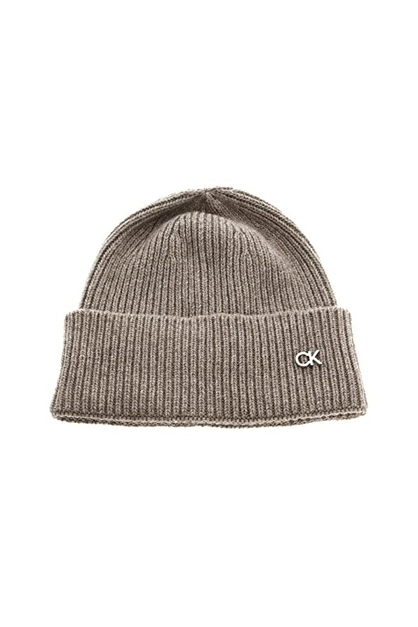Calvin Klein RE-Lock Beanie Autre Chapeau, Café au Lait, Taille Unique Femme