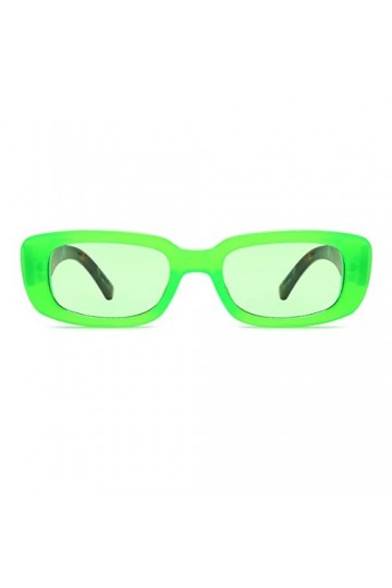 Long Keeper Lunettes de Soleil Rectangulaires Vintage Protection UV400 Lunettes Carrées Rétro pour Femmes Homme