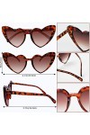 beifon Lunette de Soleil Coeur Pêche Lunettes de Soleil Coeur Lunettes Mode pour Femmes Hommes Enfants Fournitures de Fête Ca