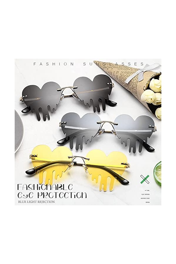 unettes de soleil pour femme, lunettes de soleil en forme de cœur, lunettes de soleil pour fête, lunettes de soleil drôles et