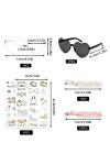 PlsMupn 8 Paires Lunettes en Forme de Coeur,Hippie Lunettes Fête en Coeur,Drôle de Lunettes de Soleil de Fête,Lunettes de Sol