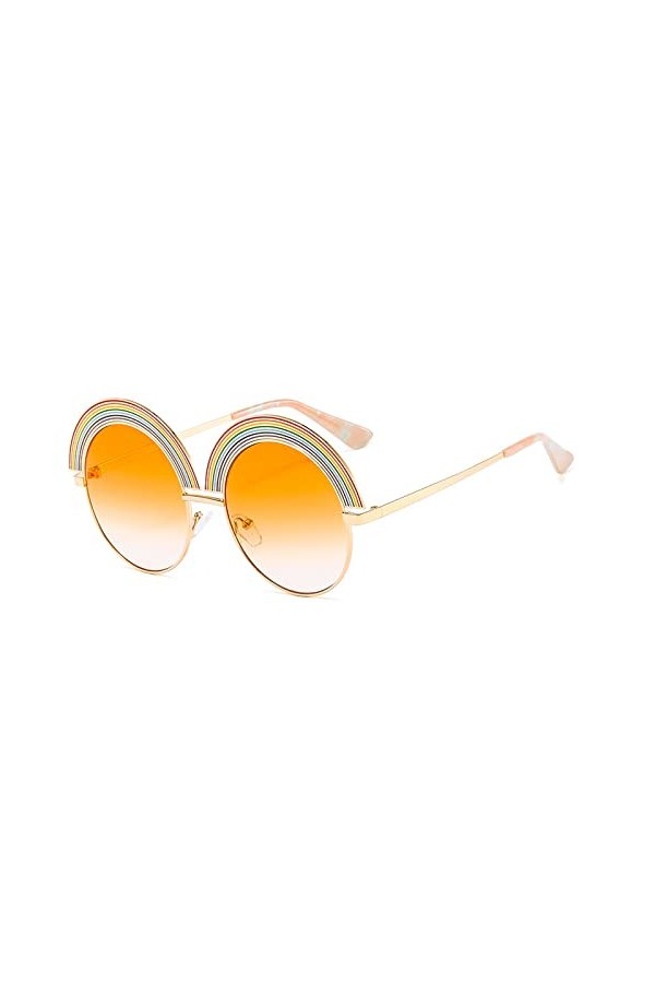 Dollger Lunettes de soleil rondes rétro - Pour homme et femme - UV400-90 et 00 - Grandes lunettes rondes classiques - Arc-en-