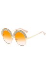 Dollger Lunettes de soleil rondes rétro - Pour homme et femme - UV400-90 et 00 - Grandes lunettes rondes classiques - Arc-en-