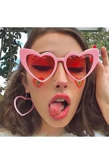 Lot de 2 paires de lunettes de soleil pour femme - Boa à plumes Harry Styles - Cadre jaune avec jeton de thé - Lunettes de so