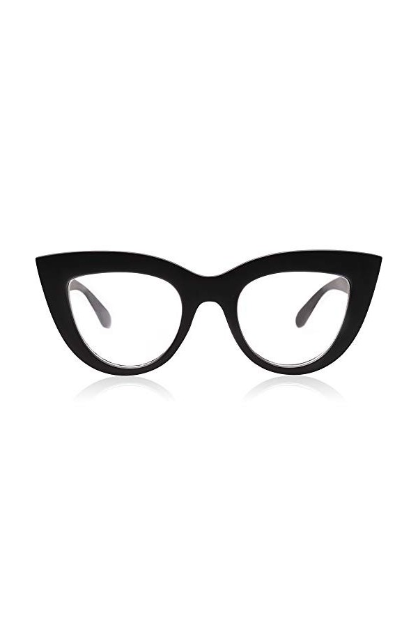 SojoS Lunettes de Soleil de Œil de chat Fashion Chic Classique pour Femme SJ2939 avec Noir Cadre/Clair Lentille