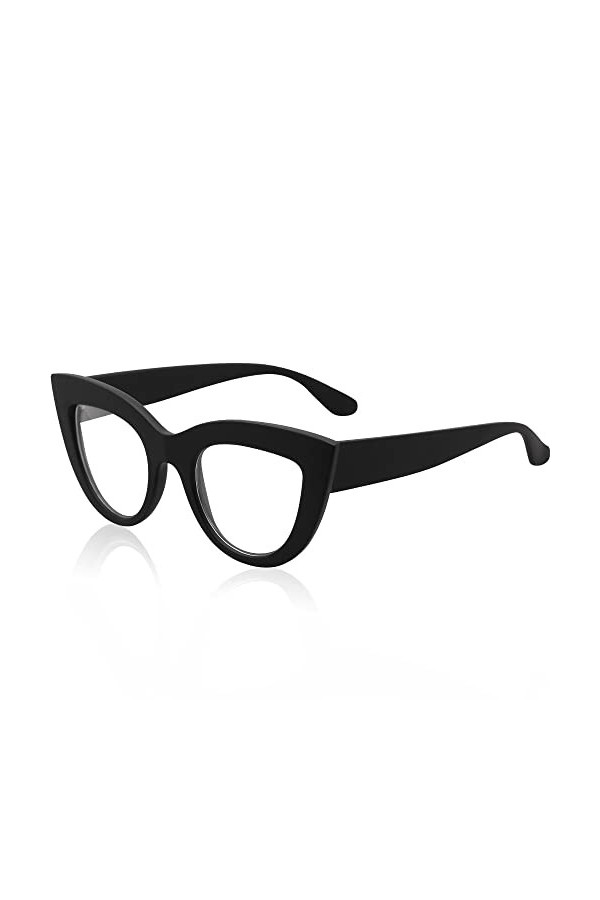 SojoS Lunettes de Soleil de Œil de chat Fashion Chic Classique pour Femme SJ2939 avec Noir Cadre/Clair Lentille