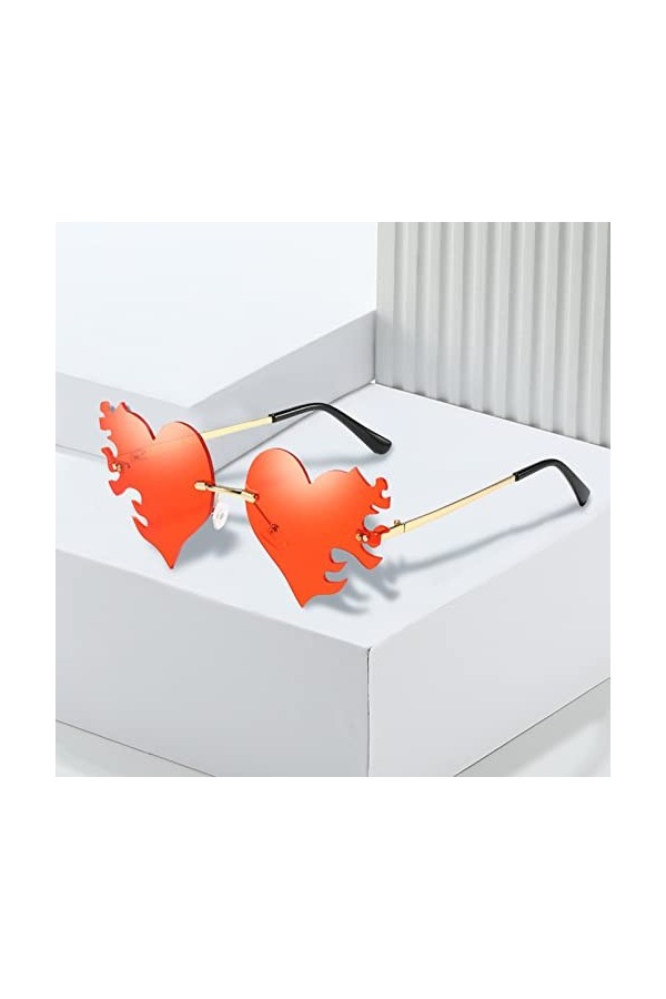 Dorjuli Lunettes de soleil vintage pour femme - Lunettes de soleil classiques avec miroir - Lunettes de soleil sans monture -