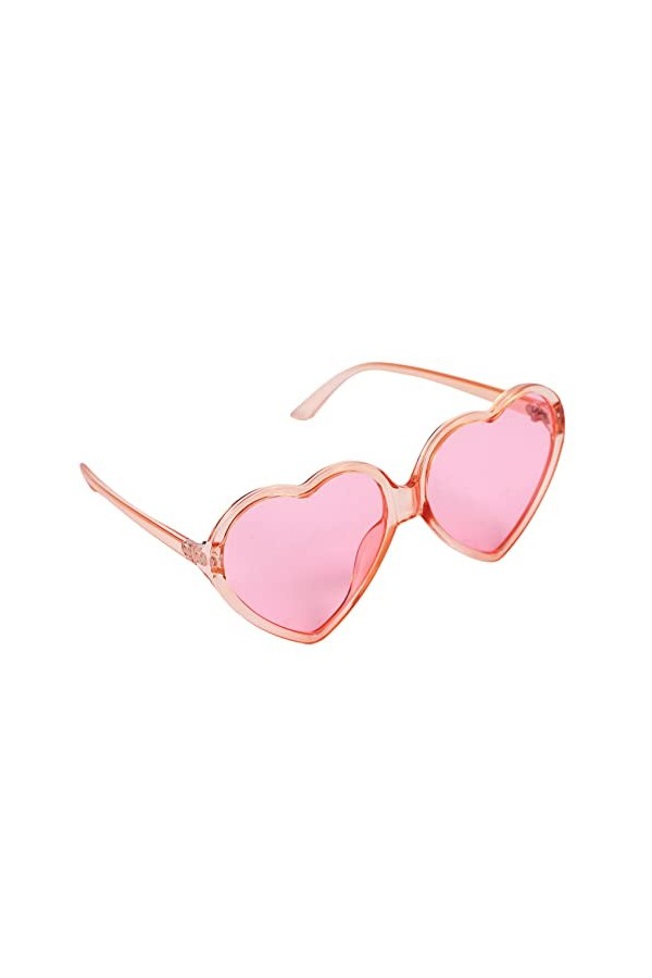 Bureau 2X Femmes Dame Filles Surdimensionnées Lunettes de Soleil Rétro En Forme de Coeur Lunettes DAmour Mignonnes Rose 