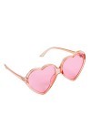 Bureau 2X Femmes Dame Filles Surdimensionnées Lunettes de Soleil Rétro En Forme de Coeur Lunettes DAmour Mignonnes Rose 