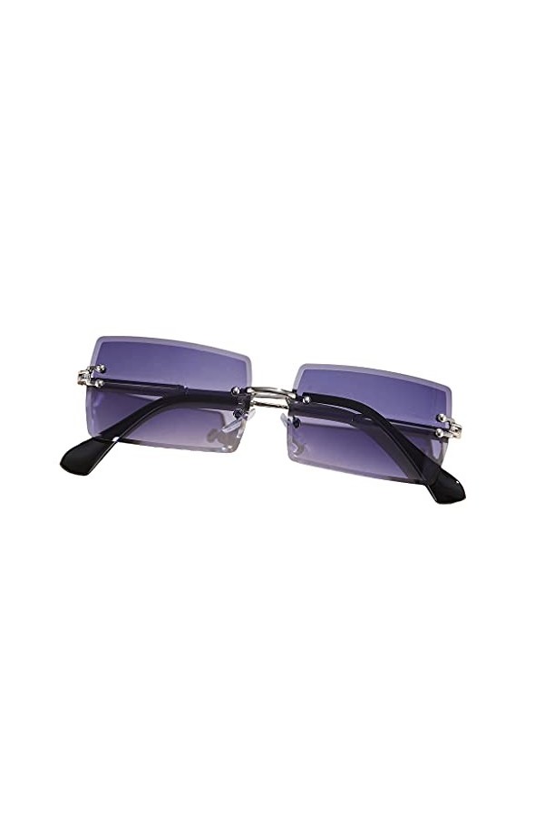F Fityle Lunettes de Soleil rectangulaires Lunettes de Soleil carrées sans Monture pour Femmes, Lunettes de Noël Halloween po