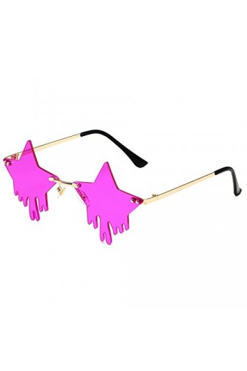 Swetopq Lunettes de soleil UV400 en forme détoile pour femme polarisées UV Protec sans monture Lunettes de soleil tendance p