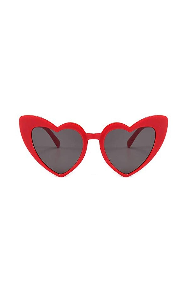Dollger Heart Lunettes De Soleil Femmes Filles Mode Rétro coeur Lunettes De Soleil Protection UV400