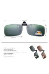 Skyzone Lunettes de soleil à clipser, 2 paires de lunettes de soleil à clipser, lentilles polarisées rabattables adaptées aux