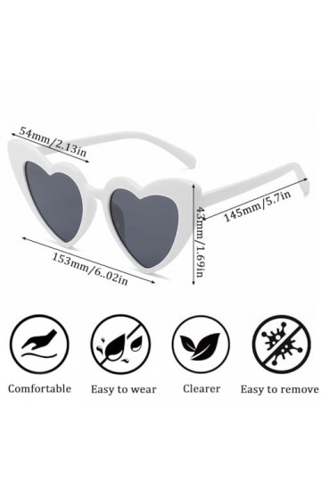 SSRDFU lunettes de soleil vintage en forme de cœur - 4 pcs lunettes de soleil en forme de cœur, ensemble de lunettes de solei