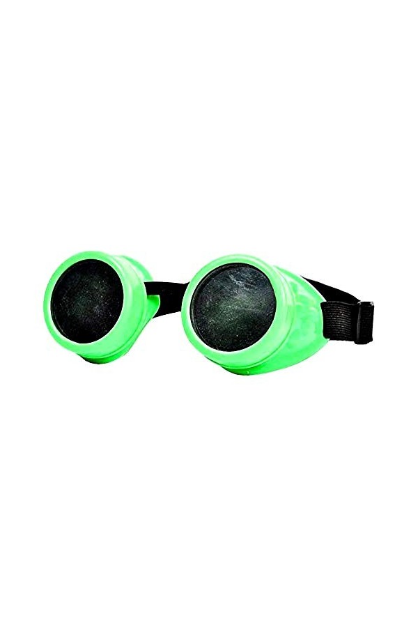 KIRALOVE Lunettes de soleil steampunk pour homme - femme - vintage - victorienne - vintage - vert fluo - printemps - automne 