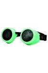 KIRALOVE Lunettes de soleil steampunk pour homme - femme - vintage - victorienne - vintage - vert fluo - printemps - automne 