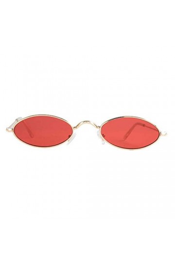 FastUU Lunettes de Soleil Femmes, Lunettes de Soleil de Protection Ovale Vintage Lunettes de Soleil à lentilles claires avec 